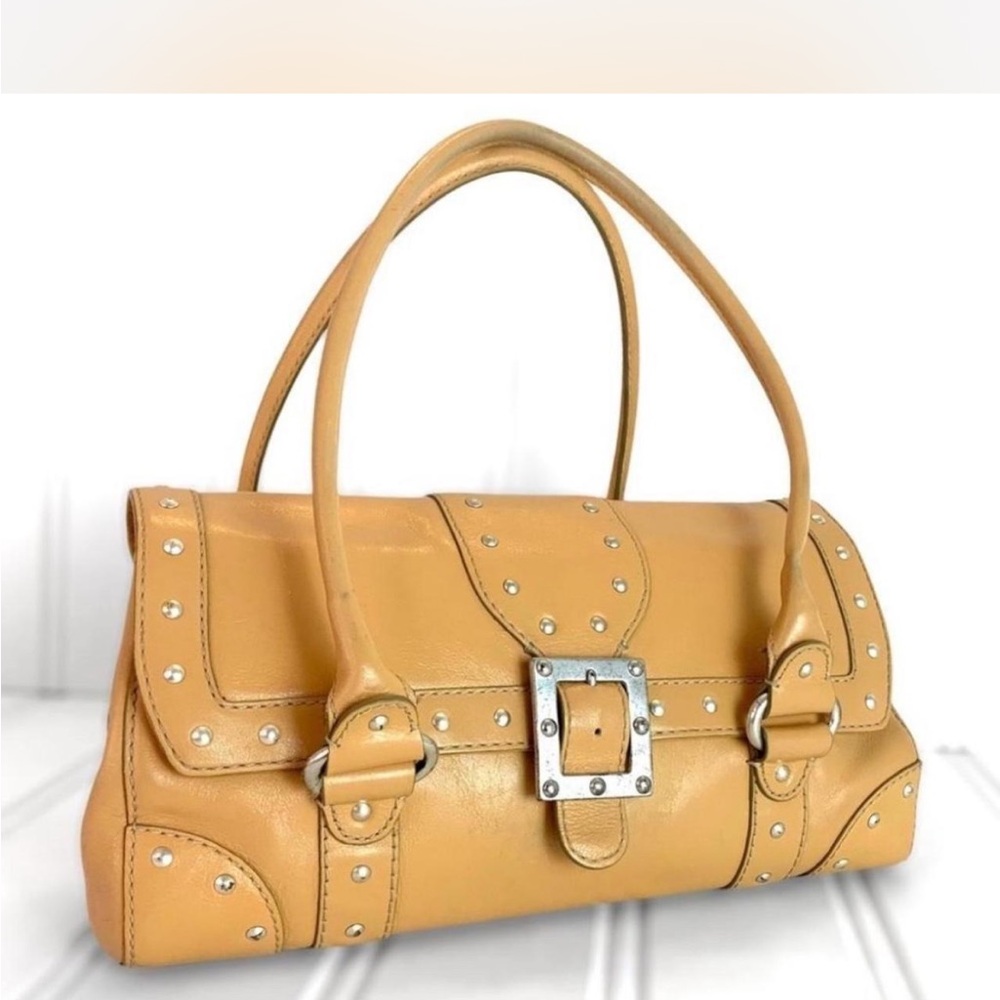 Michael Kors Yellow Studded Shoulder Bag